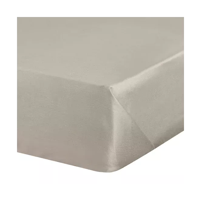 Prześcieradło bez gumki 160x210 cm z satyny bawełnianej kolor beżowy 125 g/m2 DINA Diva Line