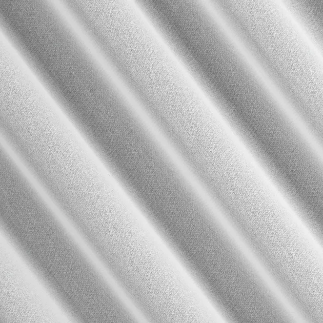 R229/1 Firana szyta na taśmie 5 cm biała z tkaniny o charakterystycznym wzorze jodełki, wykończona obciążnikiem