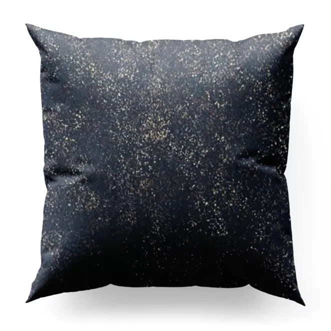 Poszewka szyta STONE niebieska z grubej welwetowej tkaniny w drobny połyskujący wzór