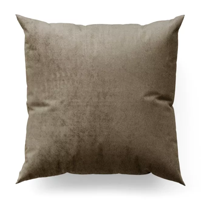 Poszewka na wymiar beżowa z miękkiej półmatowej tkaniny welwetowej