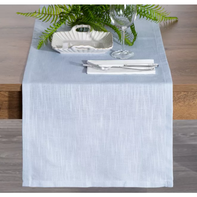 Bieżnik na stół 40x140 cm popielaty SUMMER 8 z gładkiej i miękkiej tkaniny