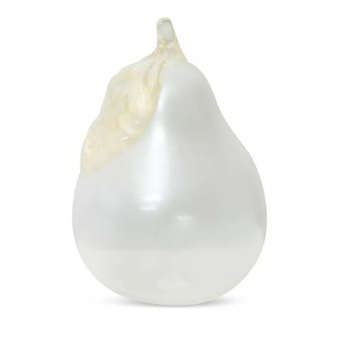 Figurka gruszka GABI ręcznie wykonany ze szkła artystycznego z perłową poświatą