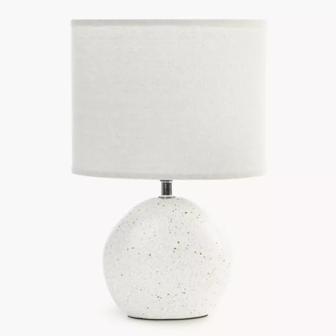 Lampa ceramiczna MORIN stołowa zdobiona podstawą z imitującą granit