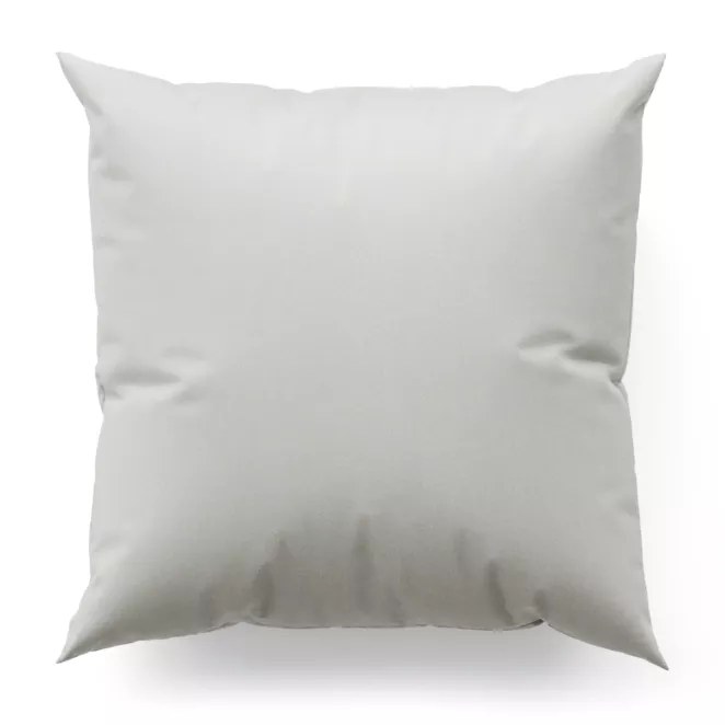 Poszewka szyta biała z miękkiej tkaniny o naturalnym splocie w stylu ekologicznym