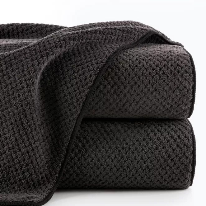 Ręcznik kąpielowy 50x90 cm szybkoschnący z mikrofibry kolor stalowy strukturze 280 g/m2 ZOE 1