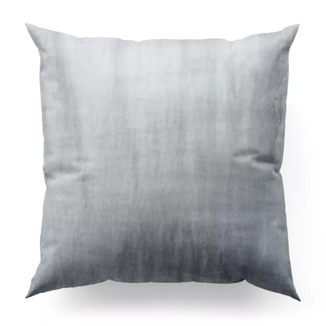 Poszewka szyta SAFARI jasnosrebrna z miękkiej welwetowej tkaniny z połyskiem