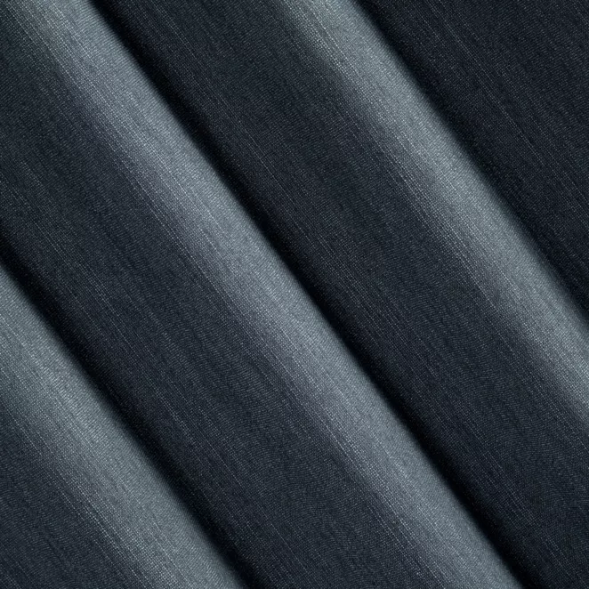 R225/29 Zasłona szyta na taśmie 5 cm ciemnografitowa z tkaniny o naturalnym splocie z efektem melanżu