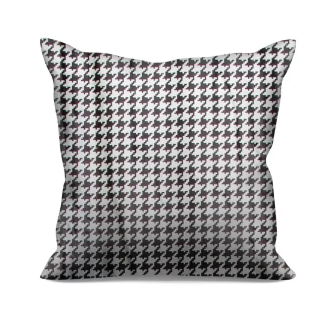 Poszewka na wymiar naturalno czarna z grubej welwetowej tkaniny w elegancki geometryczny wzór Italissima Eva Minge