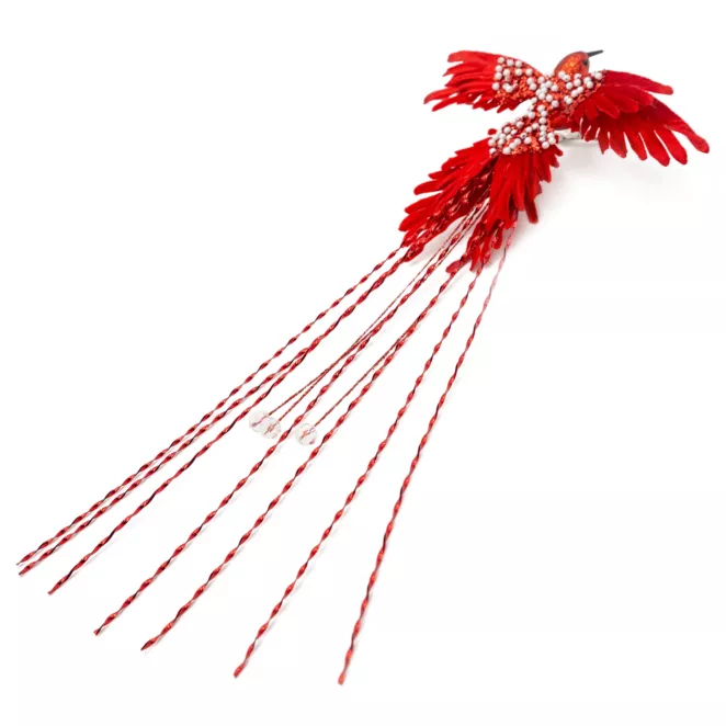 Ozdoba choinkowa PTAK z lśniącymi akcentami