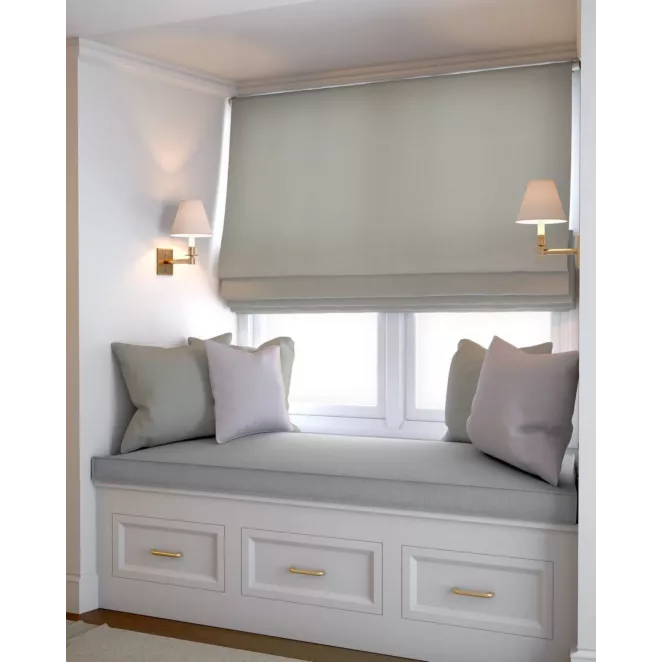 Roleta rzymska DORA - HIT ciemnosrebrna z miękkiej tkaniny o welurowej strukturze