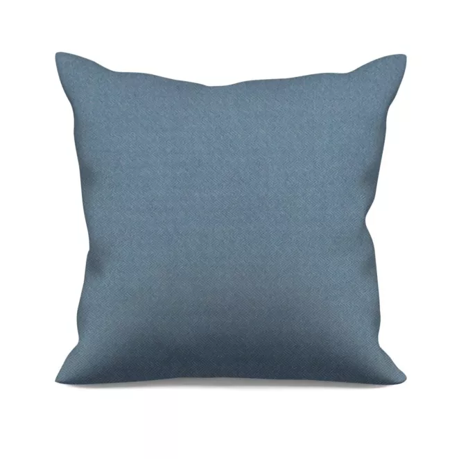 Poszewka szyta ciemnoniebieska z miękkiej, matowej tkaniny w drobny geometryczny wzór