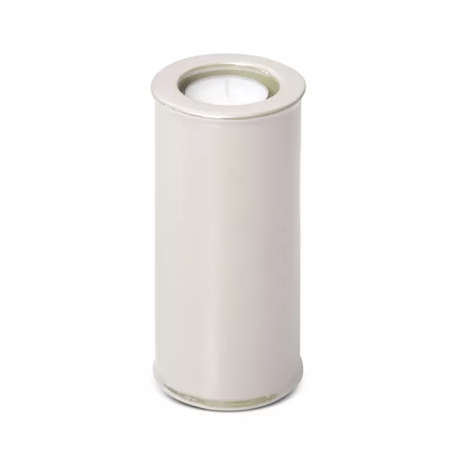 Świecznik ceramiczny w formie walca SIMONA z perłowym połyskiem