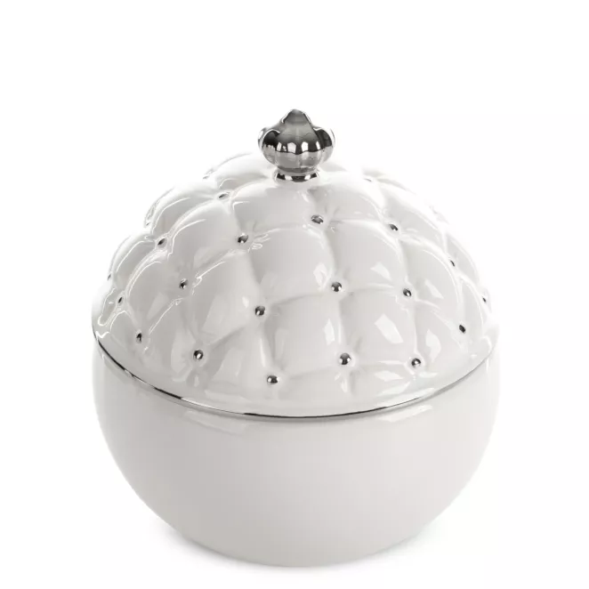 Pojemnik ceramiczny ADORE zdobiony pikowaniem