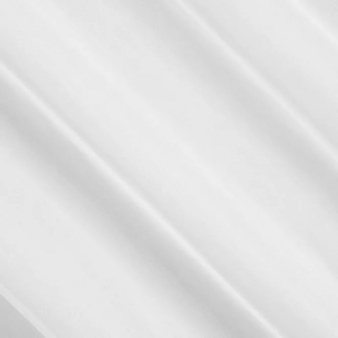 L131/1 Firana szyta na taśmie 5 cm biała z miękkiej i połyskliwej tkaniny, wykończona obciążnikiem