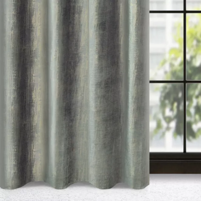 Zasłona welwetowa szaro, szampańska z delikatnym połyskiem 140x250 cm przelotka - MARSALA