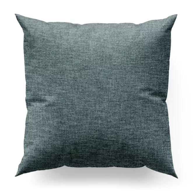 Poszewka na wymiar ciemnomiętowa tkanina o naturalnym charakterze z efektem melanżu