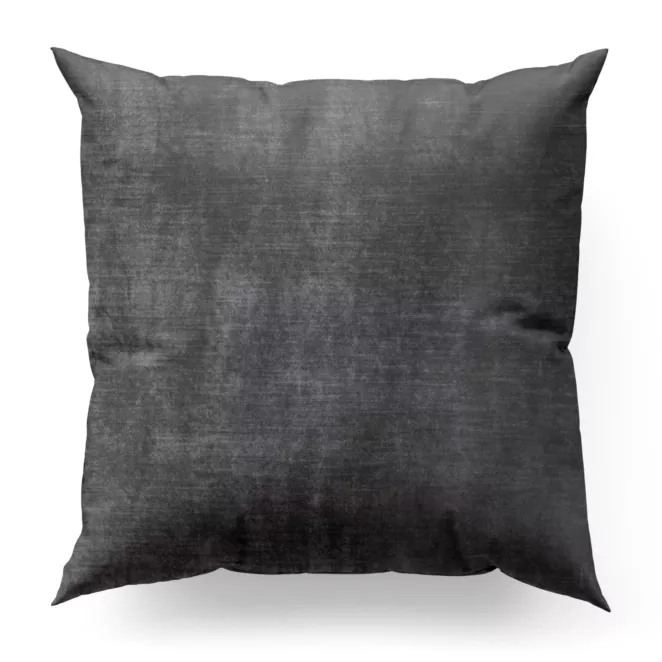 Poszewka szyta SAFARI 1 grafitowa z miękkiej welwetowej tkaniny z połyskiem i poziomym prążkiem