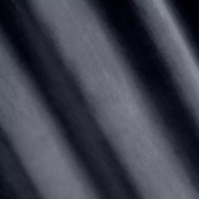 P206/15 Zasłona szyta na taśmie 5 cm ENYA popielata z miękkiej półmatowej tkaniny welwetowej