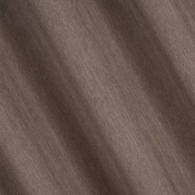 P248/6 Zasłona szyta na taśmie 5 cm brązowa z miękkiej tkaniny z efektem melanżu