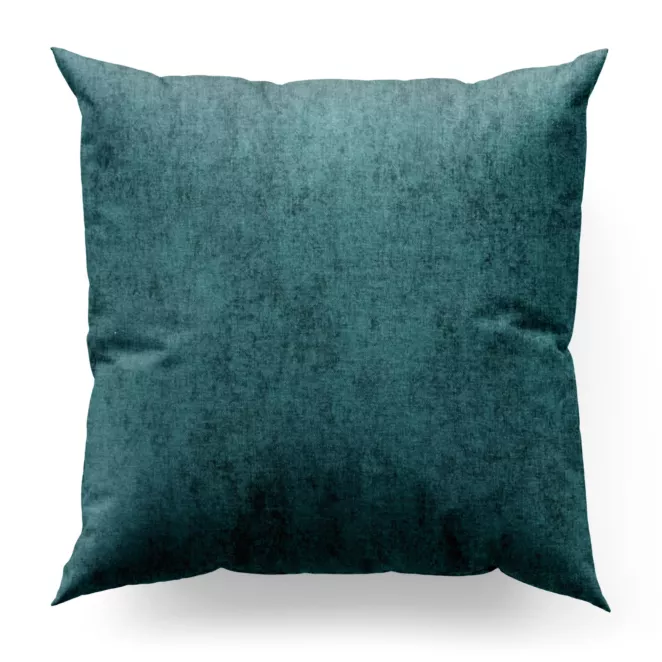 Poszewka szyta BRIANNA turkusowa miękka szenilowa o wyraźnym splocie i lekkim połysku