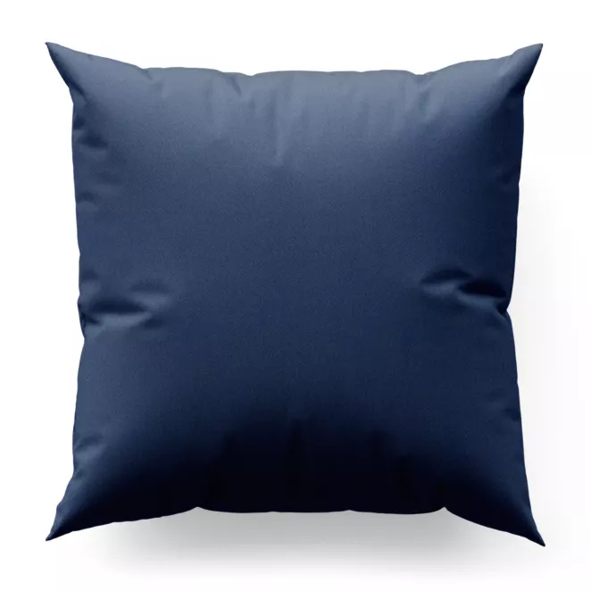 Poszewka szyta ciemnoniebieska z miękkiej tkaniny w drobny wzór jodełkowy