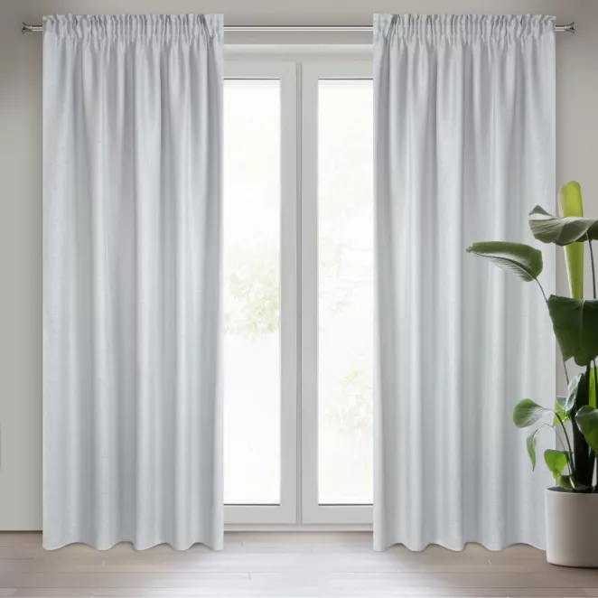 Firana srebrna z siateczki 140x270 taśma - CELINE