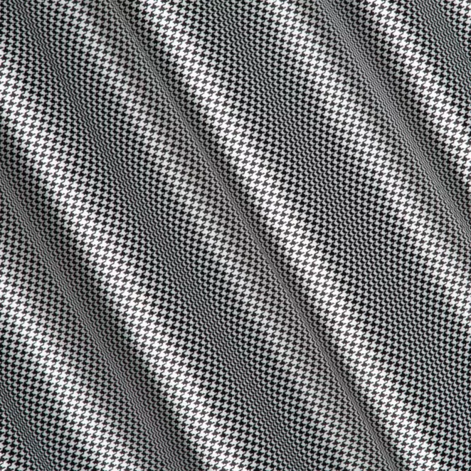 M204/1 Zasłona szyta na taśmie 5 cm naturalno czarna z grubej welwetowej tkaniny w elegancki geometryczny wzór Italissima Eva Minge