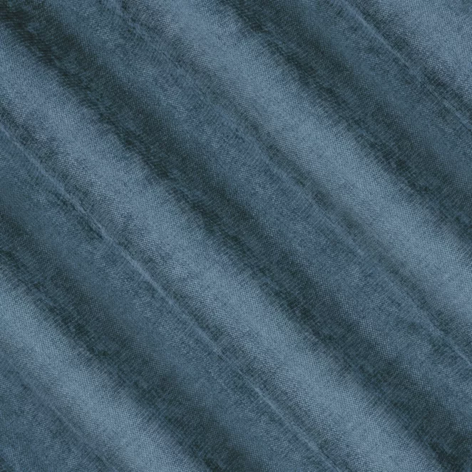 E34/9 Zasłona szyta na taśmie 5 cm ciemnoturkusowa z miękkiej w dotyku tkaniny szenilowej