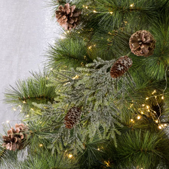 Zimowa gałązka dekoracyjna z szyszkami