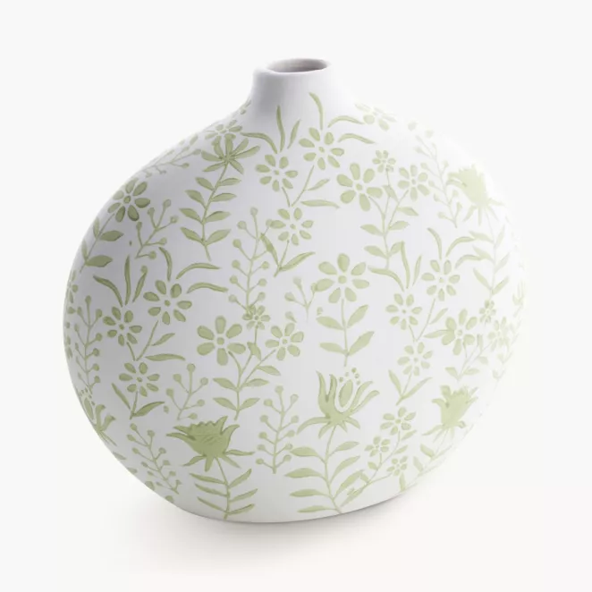 Wazon dekoracyjny matowy w drobne kwiatuszki FLORA - kolekcja FIORE