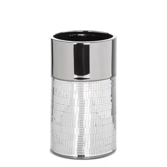 Wazon ceramiczny MIRONA zdobiony drobnymi witrażowymi lusterkami