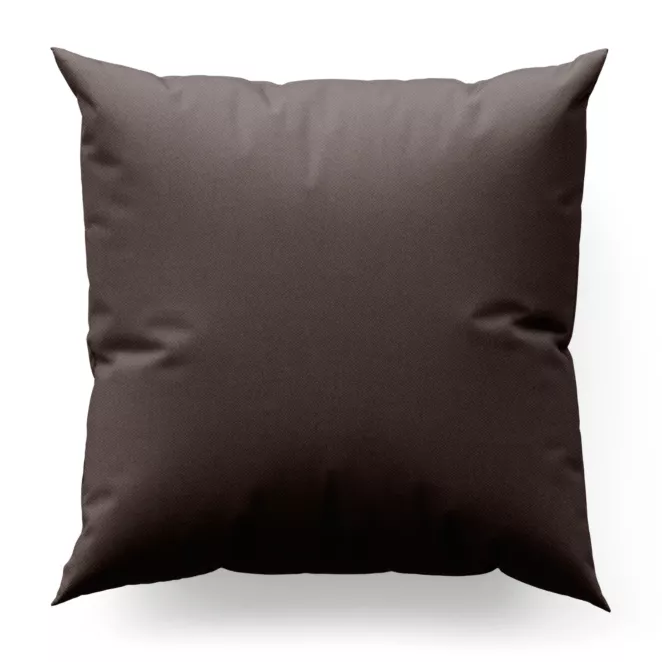 Poszewka szyta brązowa z miękkiej tkaniny w drobny wzór jodełkowy