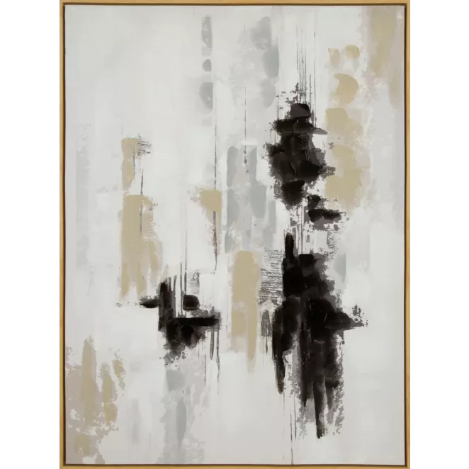 Obraz WONDERS ręcznie malowany na płótnie, abstrakcyjny, w drewnianej ramie