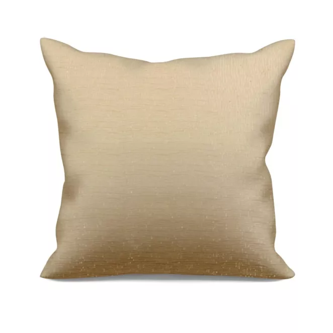 Poszewka szyta JULIETT złota z eleganckiej połyskującej tkaniny przetykanej lureksową nicią