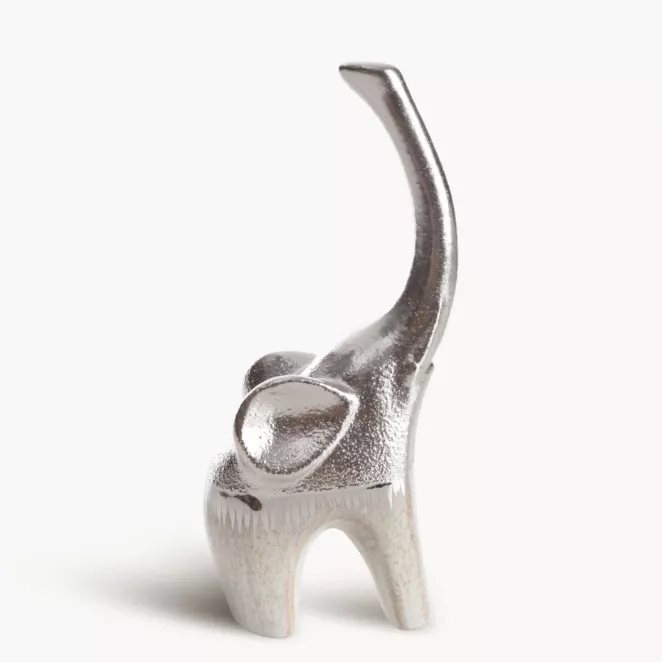 Figurka Słoń ceramiczny MAX 2 łączący fakturę granitu z lśniącą powierzchnią