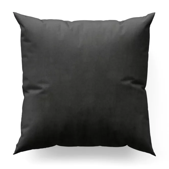 Poszewka szyta czarna z miękkiej strukturalnej tkaniny welwetowej