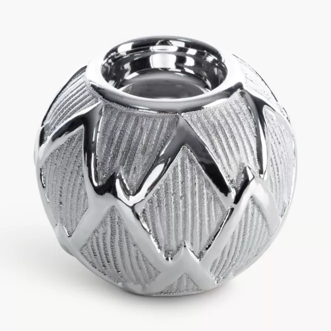 Kula dekoracyjna SAELA z błyszczącym geometrycznym wzorem