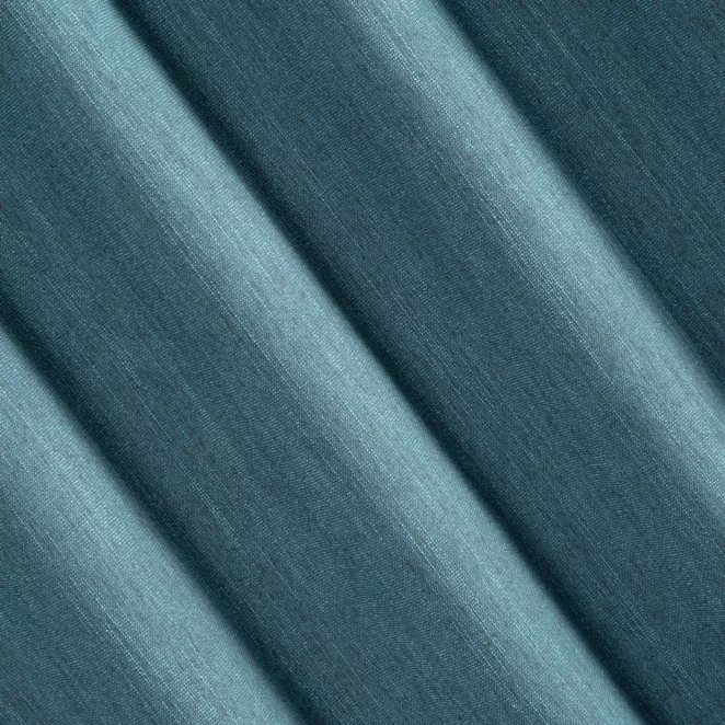 R225/24 Zasłona szyta na taśmie 5 cm jasnoturkusowa z tkaniny o naturalnym splocie z efektem melanżu