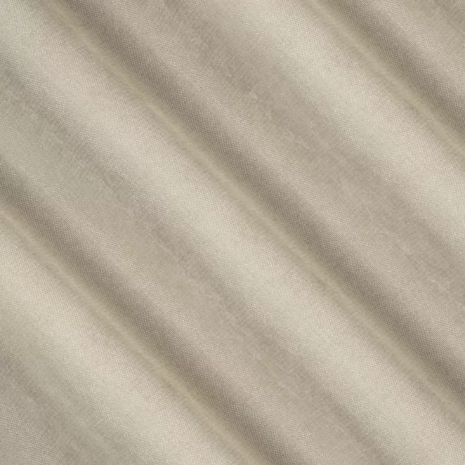 E34/16 Zasłona szyta na taśmie 5 cm jasnobeżowa z miękkiej w dotyku tkaniny szenilowej