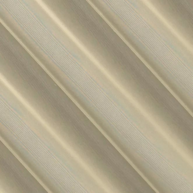 L133/2 Firana szyta na taśmie 5 cm beżowa z delikatnie połyskującej tkaniny typu PERU z efektem opalizującym, wykończona obciążnikiem