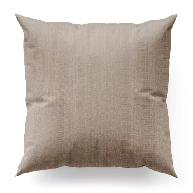 Poszewka szyta szara z tkaniny z dodatkiem połyskującej nici, z widocznym ozdobnym splotem