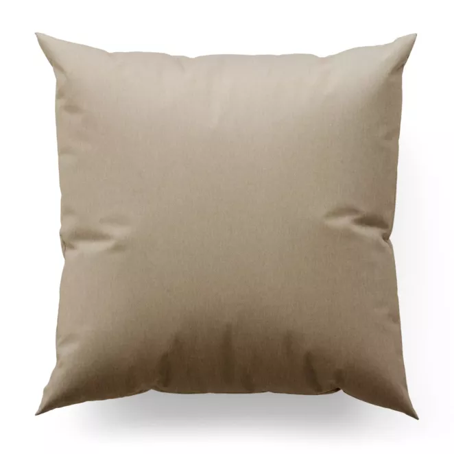 Poszewka szyta SHELBY beżowa z miękkiej tkaniny o naturalnym splocie i delikatnym połysku