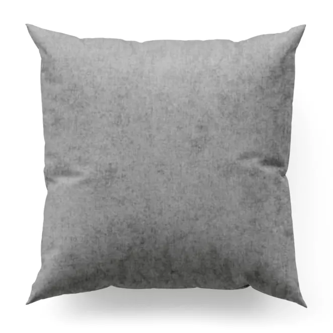 Poszewka szyta BRIANNA popielata miękka szenilowa o wyraźnym splocie i lekkim połysku