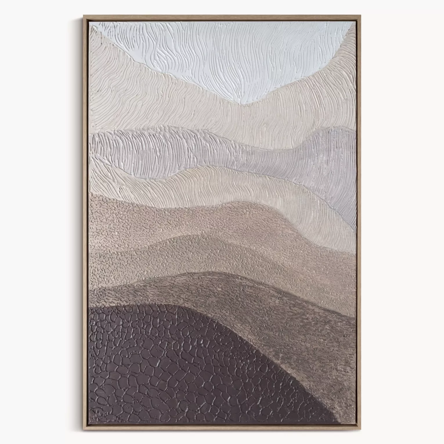 Obraz pejzaż brązowo, beżowy malowany ręcznie na płótnie 80x120 cm