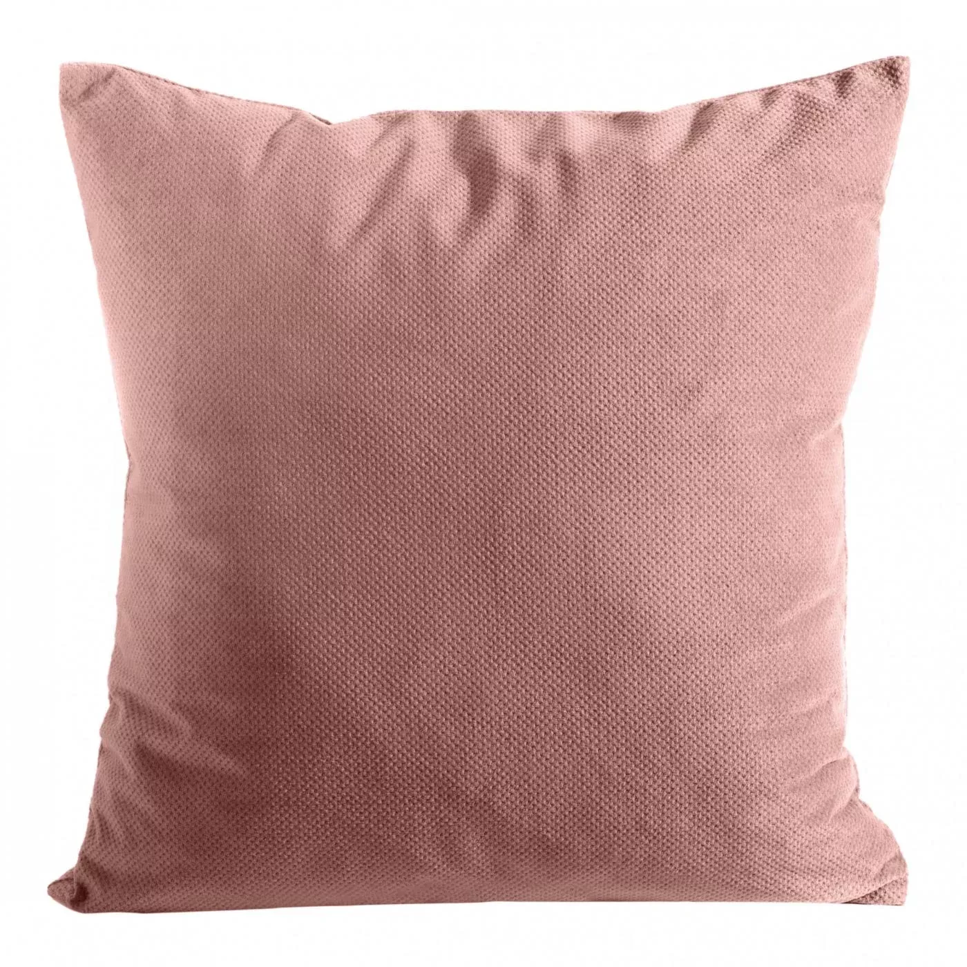 Poszewka na poduszkę 45x45 cm welwetowa ciemnoróżowa z drobnym strukturalnym wzorem MILO