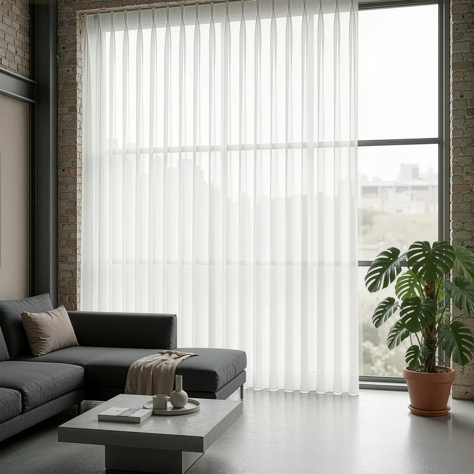 Firana kremowa 145x263 cm z woalu flex 1:2