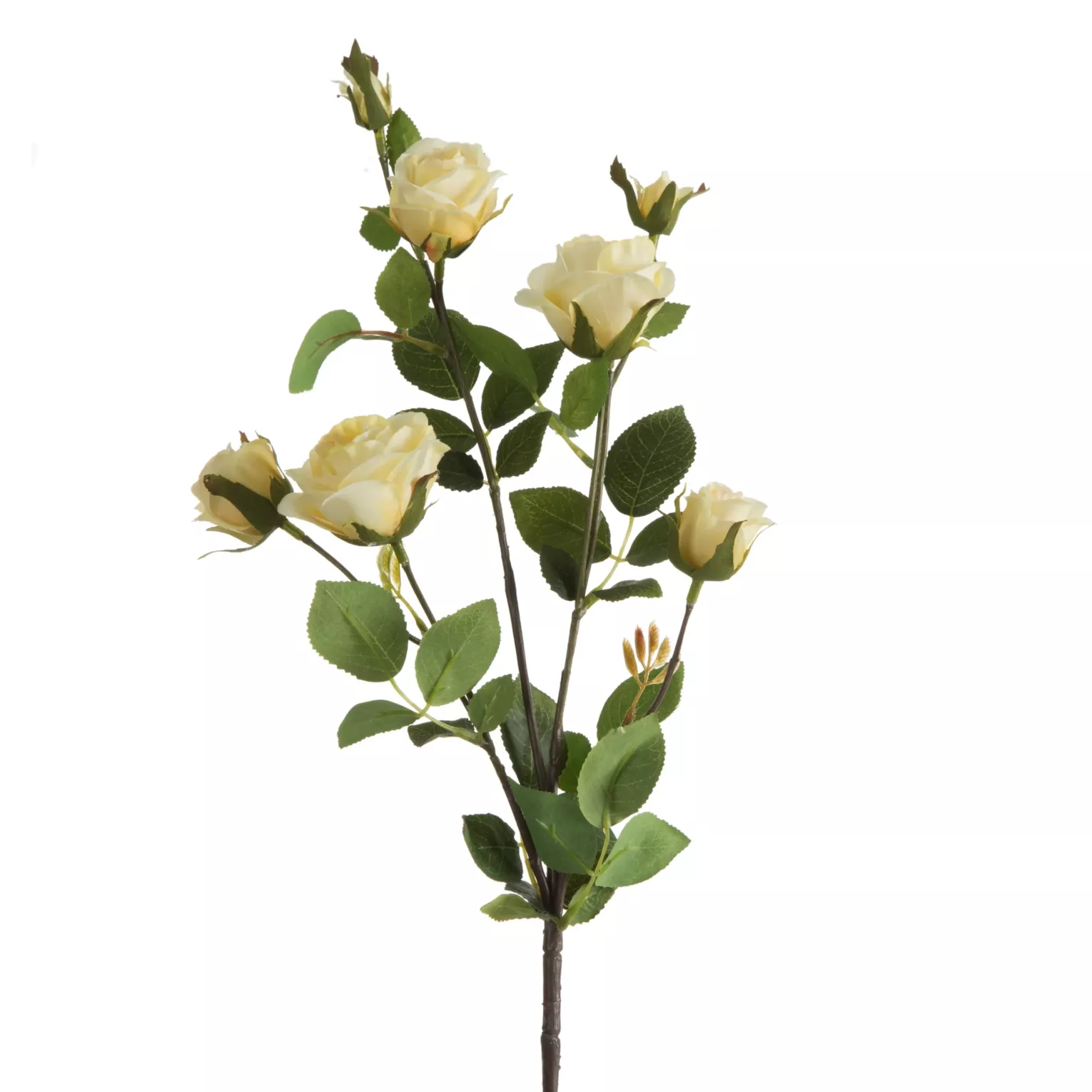 Kwiat sztuczny róża jasnożółty 75 cm