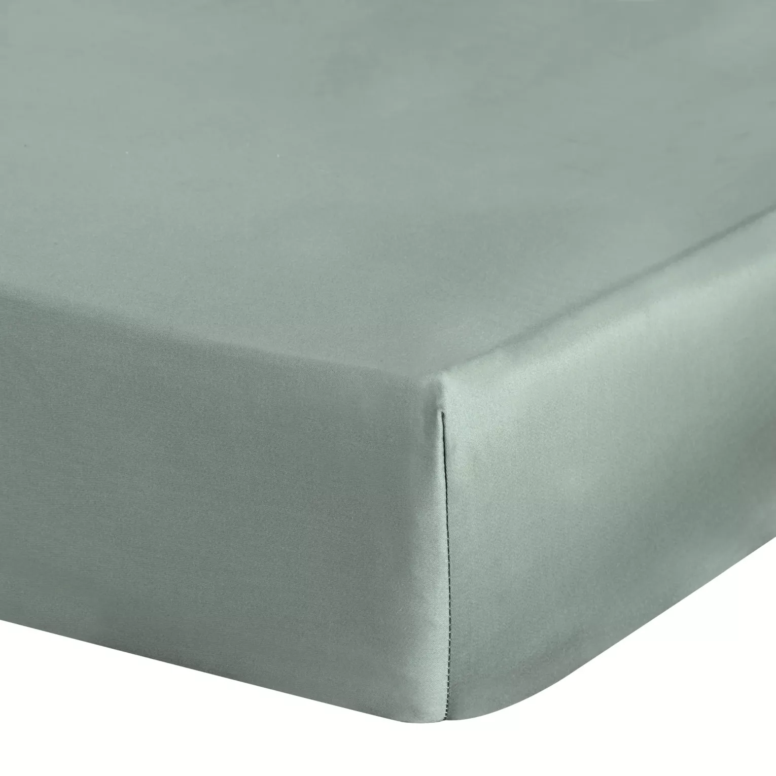 Prześcieradło gładkie z gumką 220x200 cm z satyny bawełnianej kolor szałwiowy 125 g/m2 NOVA 3