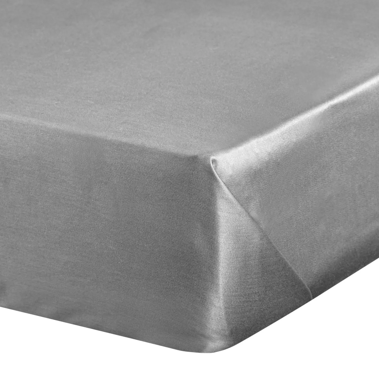 Prześcieradło gładkie bez gumki 160x210 cm z satyny bawełnianej kolor stalowy 125 g/m2 NOVA