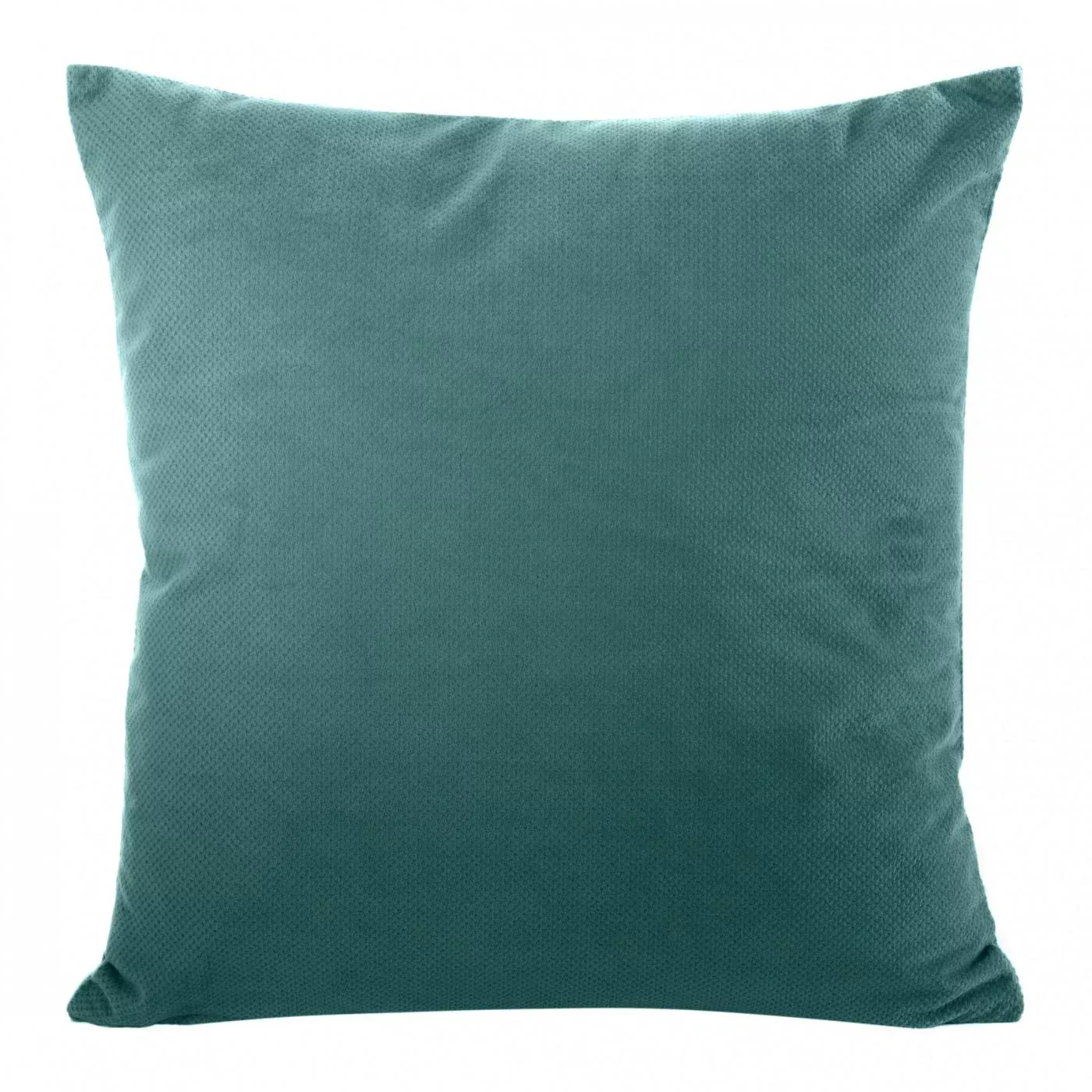 Poszewka na poduszkę 45x45 cm welwetowa turkusowa z drobnym strukturalnym wzorem MILO